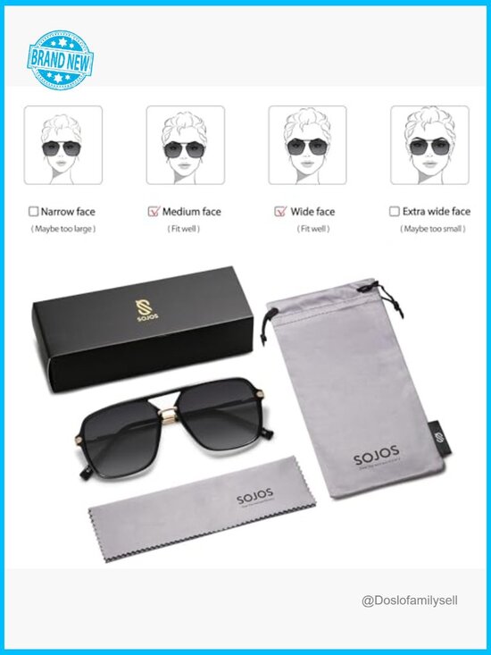 Square Retro Polarized Sunglasses Trendy Aviator Unisex Y2K Chic